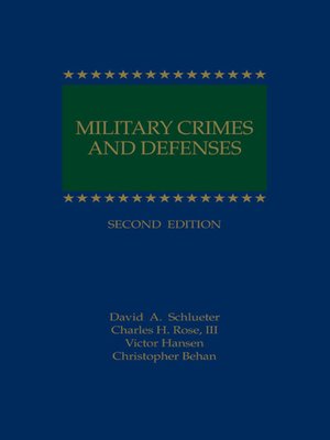 cover image of Military Crimes and Defenses